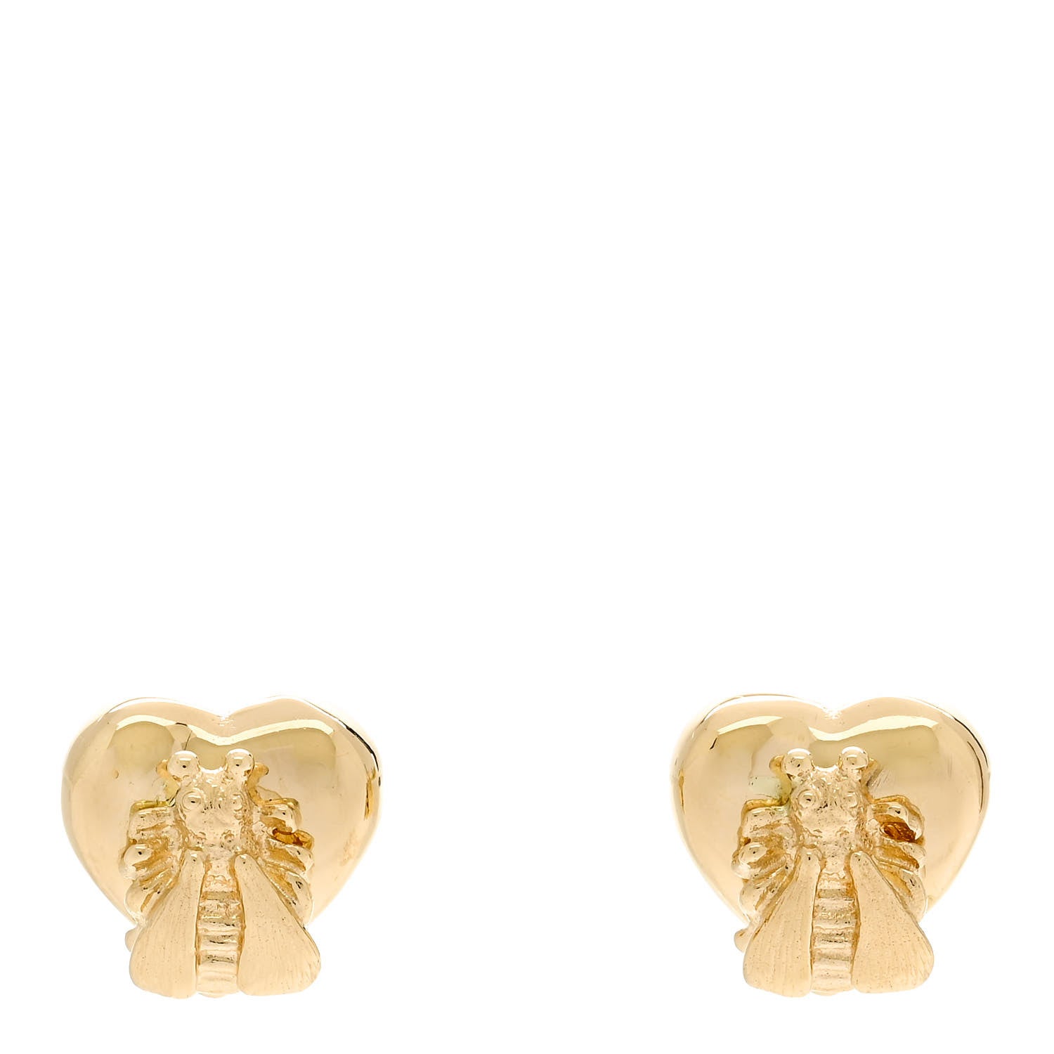Gucci 18K Yellow Gold Le Marche Des Merveilles Bee Motif Earrings 1 of 5