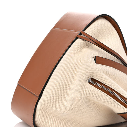 Loewe Calfskin Canvas Small Hammock Shoulder Bag Natural Tan 10 of 10