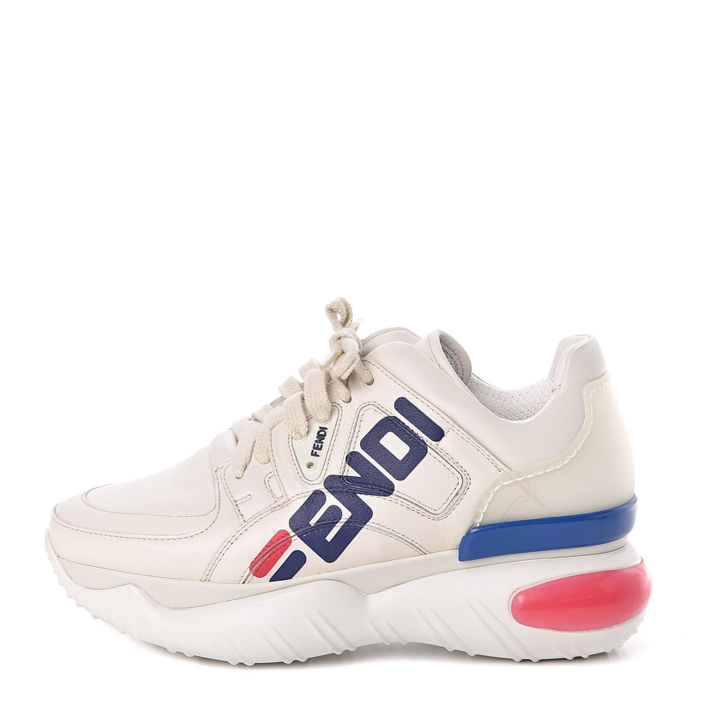 X FILA Vitello Mania Painted Womens Chunky Sneakers 35 Ice White Caipiroska Blueberry