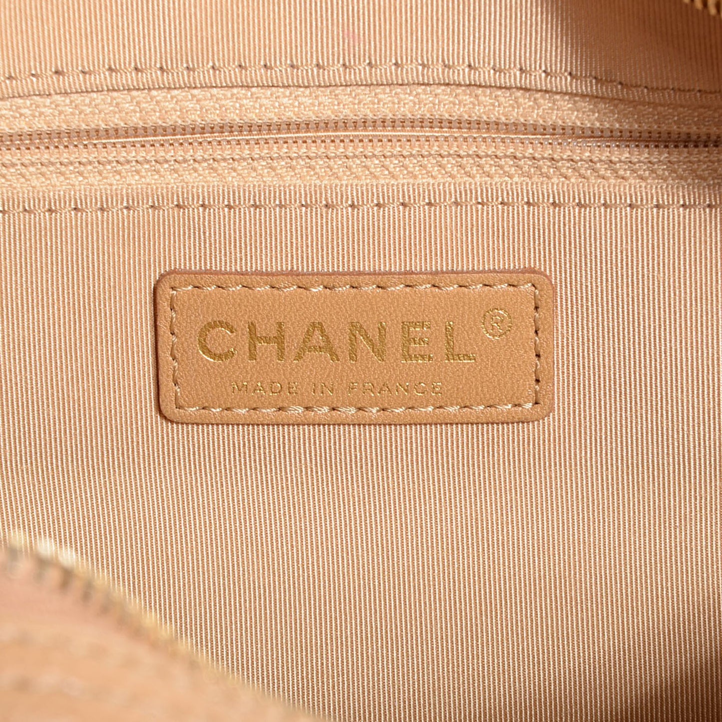 Caviar Quilted Small Bowler Beige
