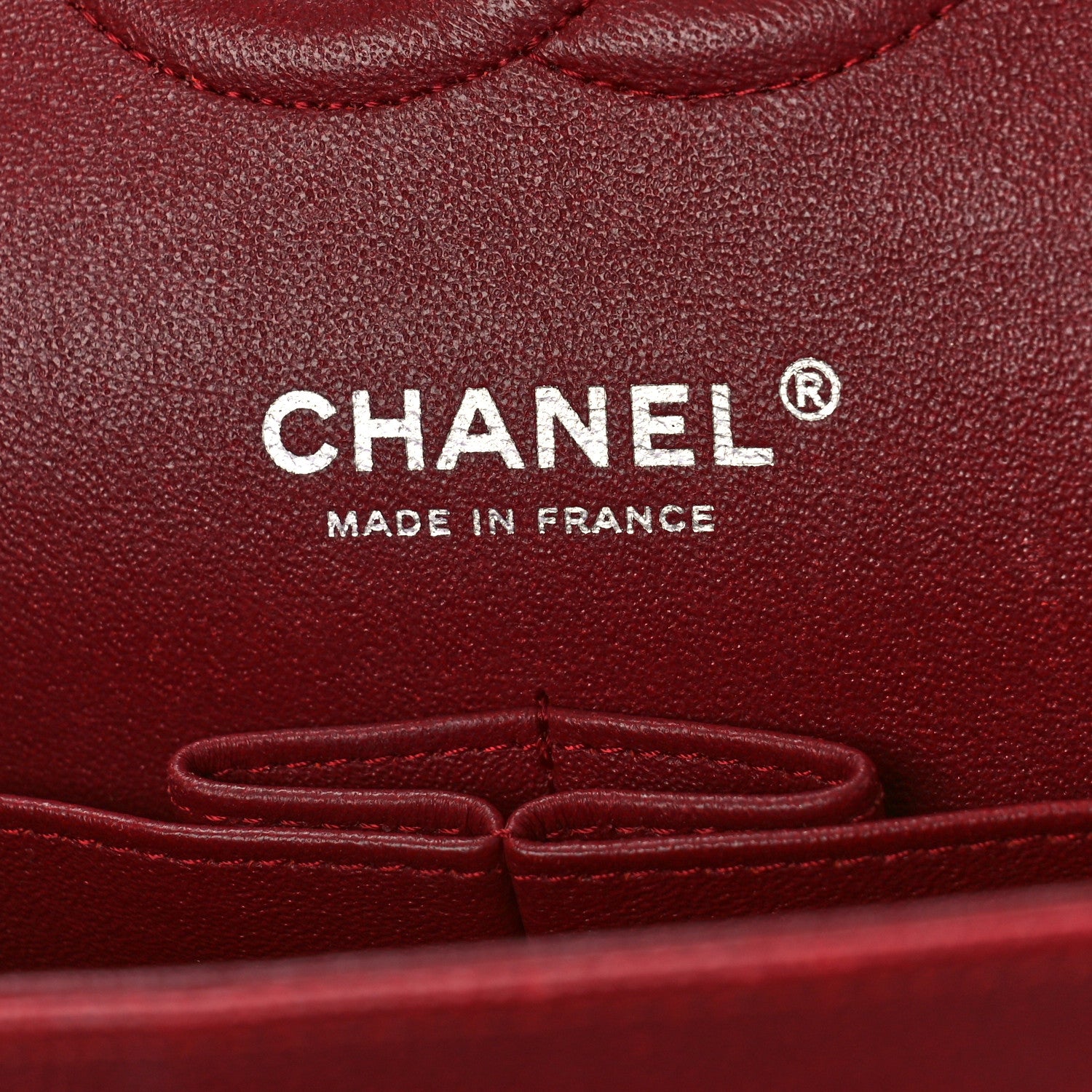 Chanel Caviar Quilted Medium Double Flap Dark Red 6 of 13