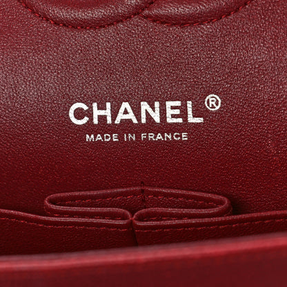 Chanel Caviar Quilted Medium Double Flap Dark Red 6 of 13