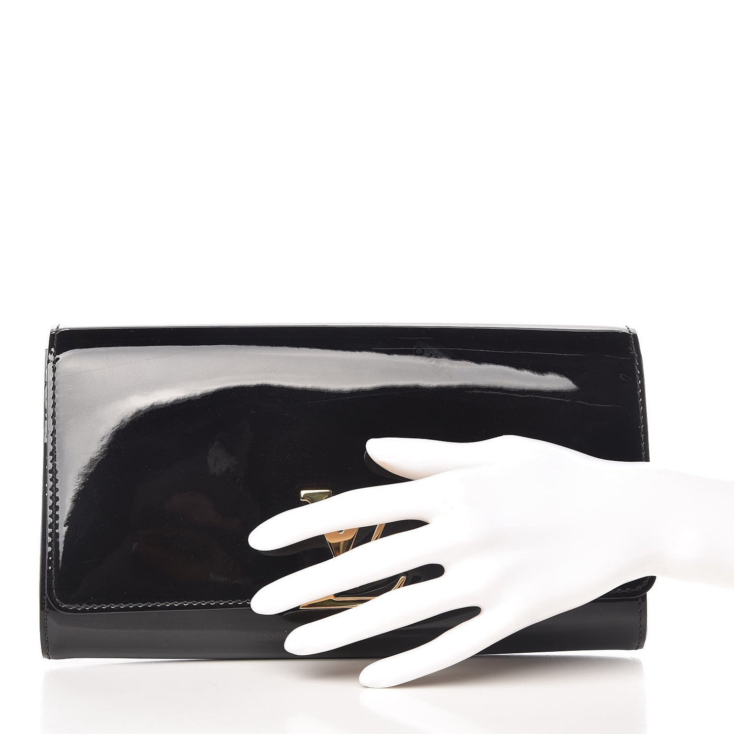 Patent Louise EW Clutch Black