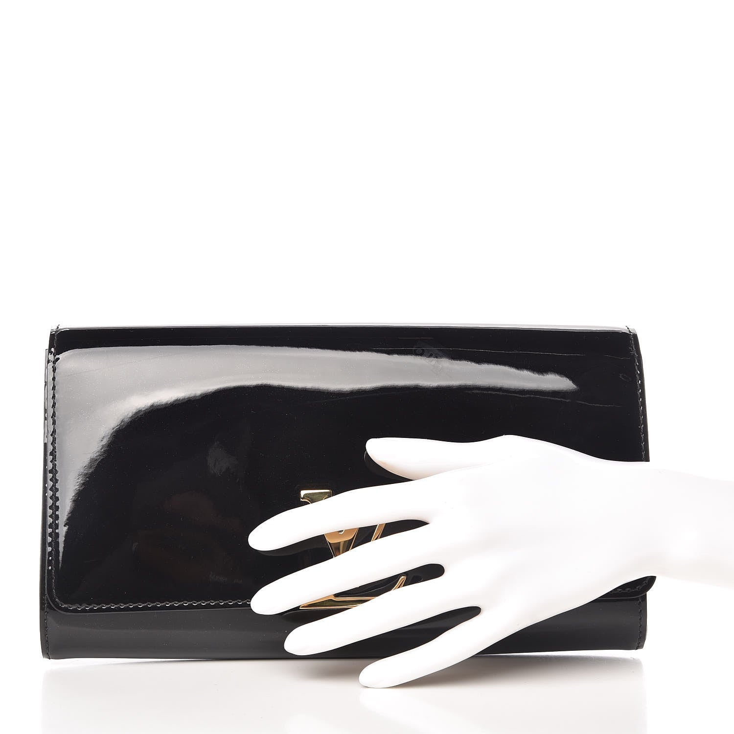 Louis Vuitton Patent Louise EW Clutch Black 2 of 7