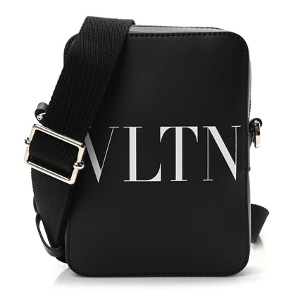 Valentino Garavani Calfskin VLTN Print Small Crossbody Bag Black 1 of 9
