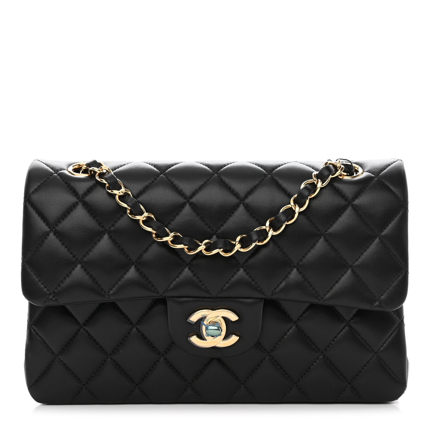 Chanel Lambskin Quilted Small Double Flap Black 1 of 11