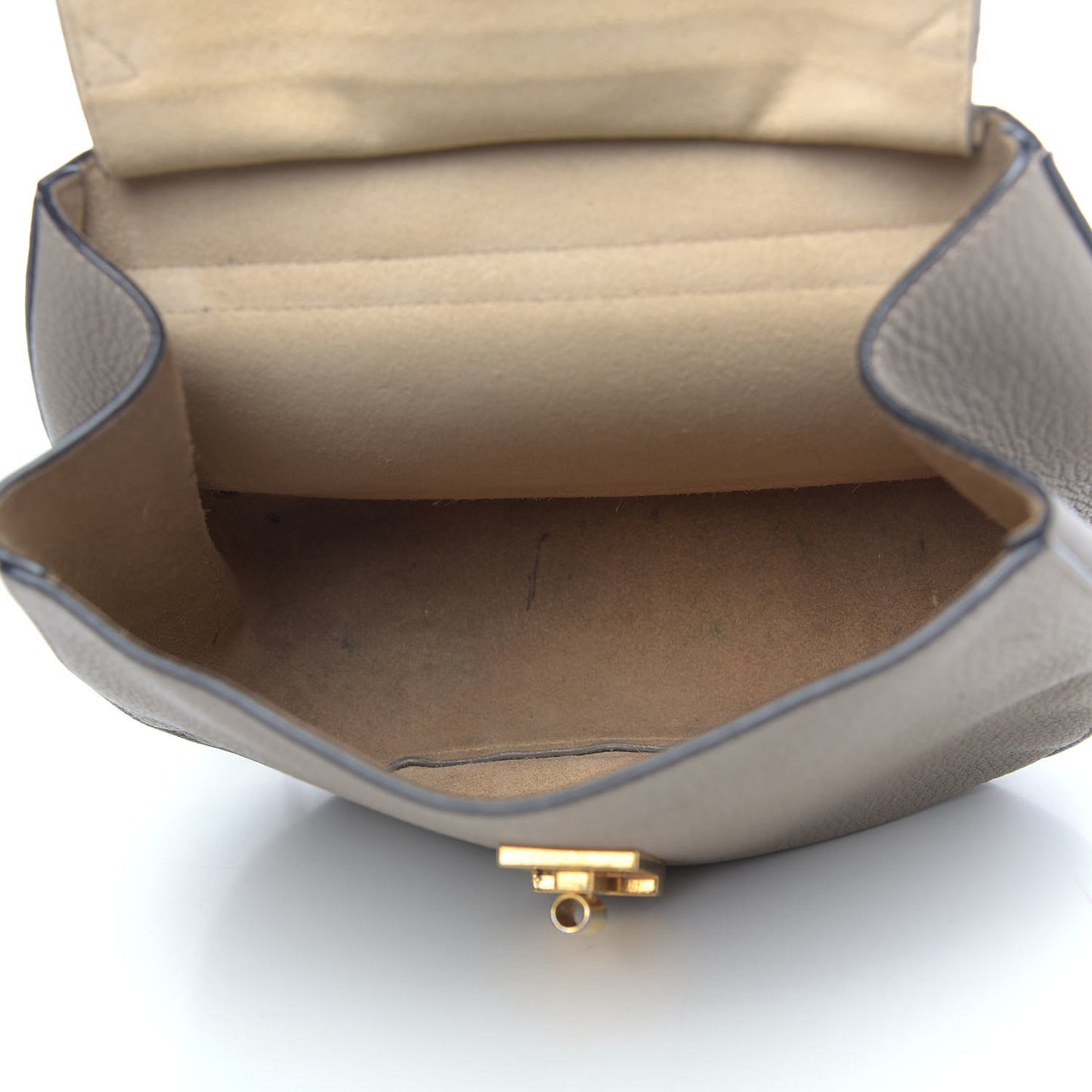 Grained Lambskin Drew Shoulder Bag Motty Grey