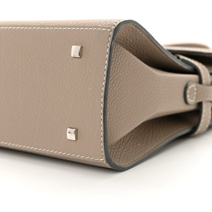 Delvaux Crispy Calfskin Mini Tempete Satchel Tourterelle 9 of 12