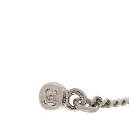 Chanel Baguette Crystal CC Drop Earrings Silver 4 of 5