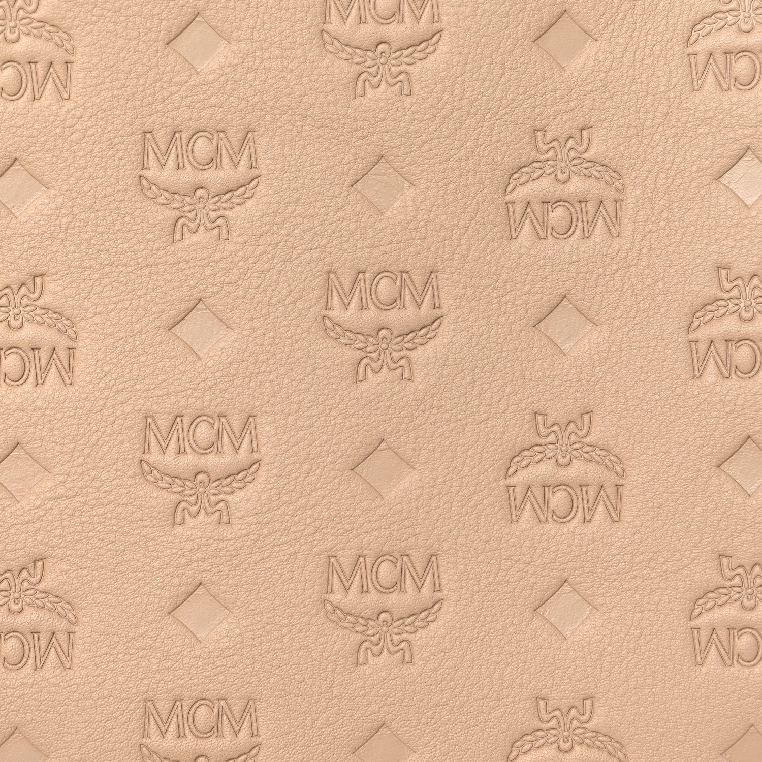 MCM Calfskin Ottomar Monogram Medium Klara Hobo Beige 11 of 11