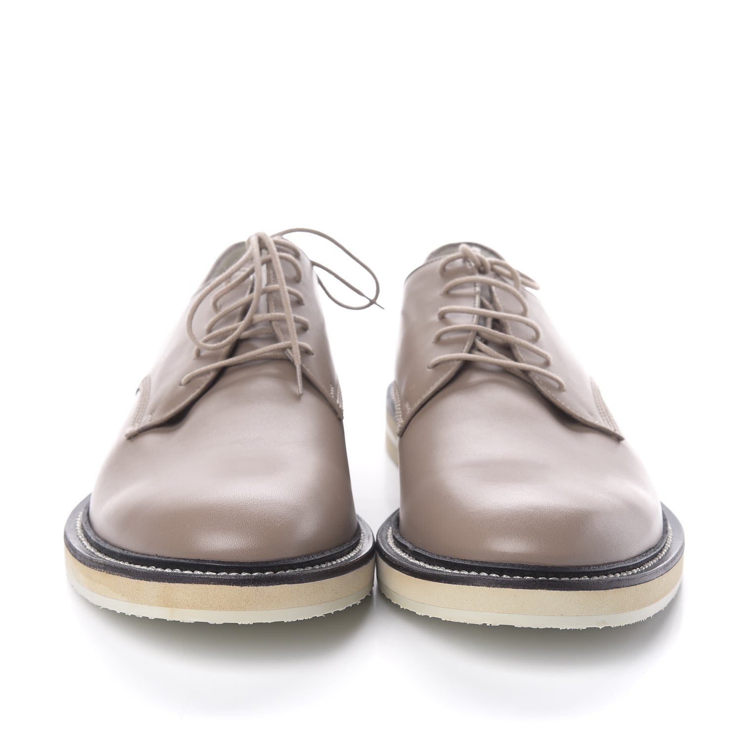 Gucci Calfskin Cirano Lux Mens Lace-up Oxfords 9 Chalk 2 of 8