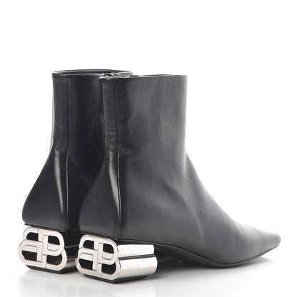 Balenciaga Sheepskin Typo Ankle Booties 39 Black 4 of 11