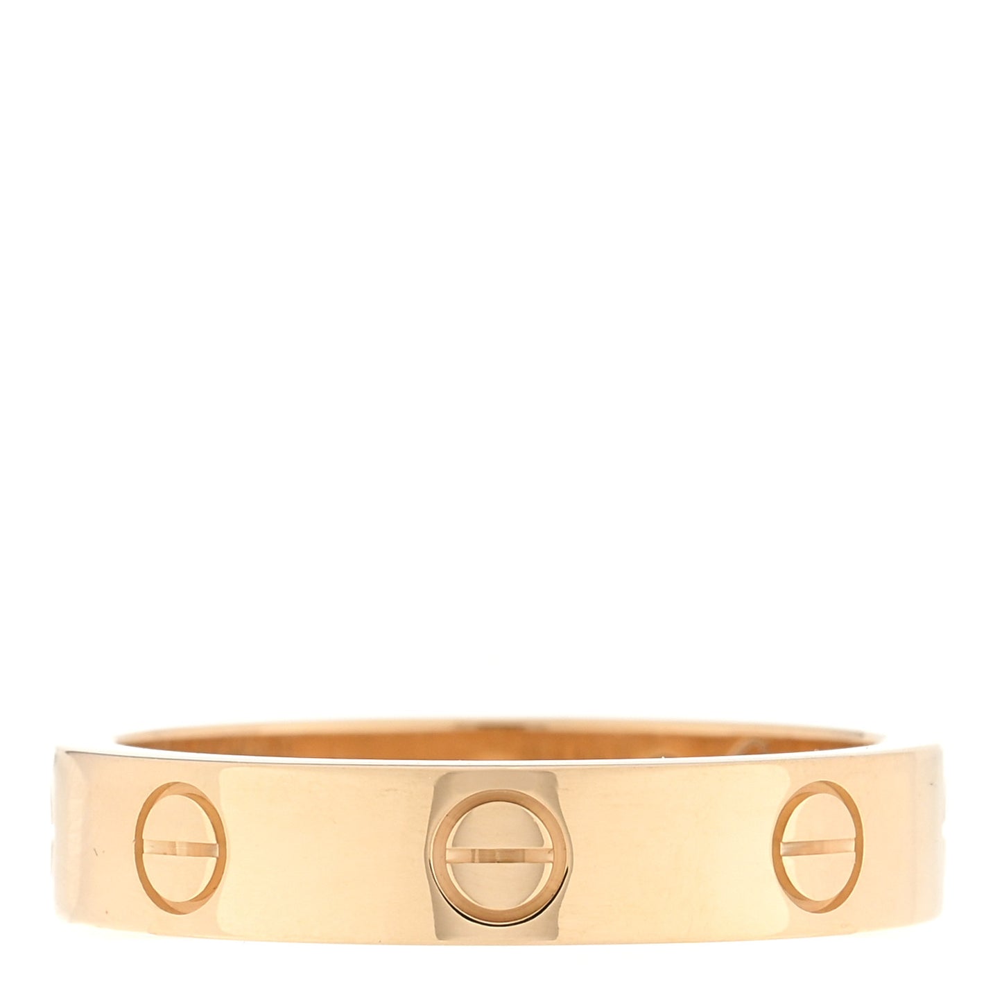 18K Yellow Gold Diamond 4mm LOVE Wedding Band Ring 53 6.5