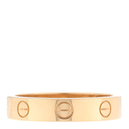 Cartier 18K Yellow Gold Diamond 4mm LOVE Wedding Band Ring 53 6.5 3 of 4