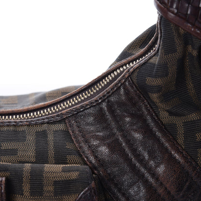 Fendi Zucca Nappa Nuvolata Vitello Tortuga Medium Spy Hobo Tobacco Moro 17 of 19