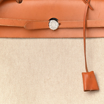 Hermes Vache Hunter Criss Viking Herbag a Dos Retourne Backpack Ecru Beige Naturel 8 of 16