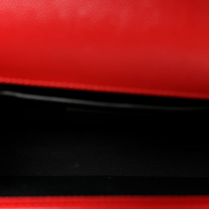 Saint Laurent Grain De Poudre Medium Monogram Kate Satchel Red 5 of 9