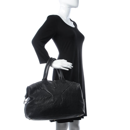 Saint Laurent Pebbled Lambskin Medium Easy Sac Black 2 of 16