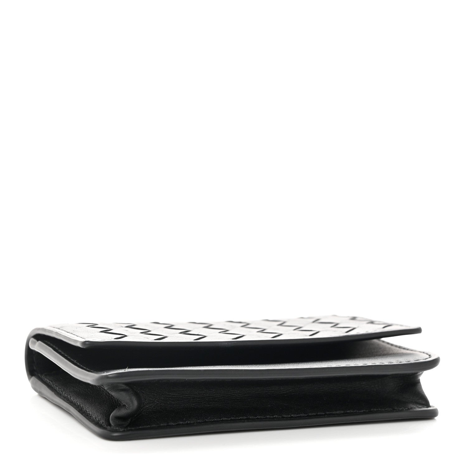 Bottega Veneta Nappa Intrecciato Continental Compact Flap Wallet Black 4 of 8