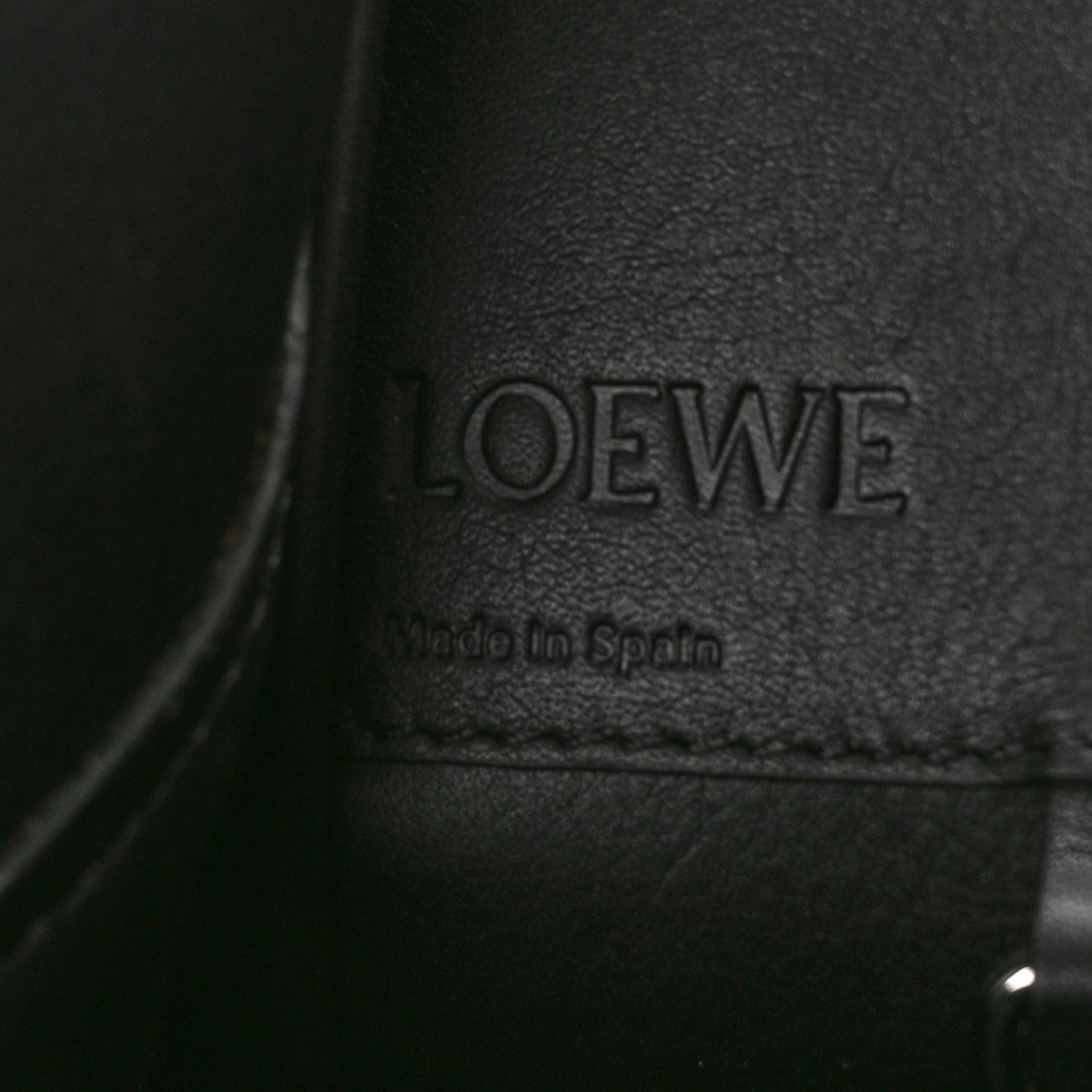 Loewe Calfskin Suede Small Hammock Shoulder Bag Oak Dark Gold Black 6 of 8