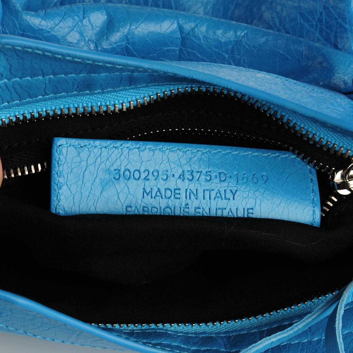 Agneau Classic Silver Hardware Mini City Bleu Azur Clair