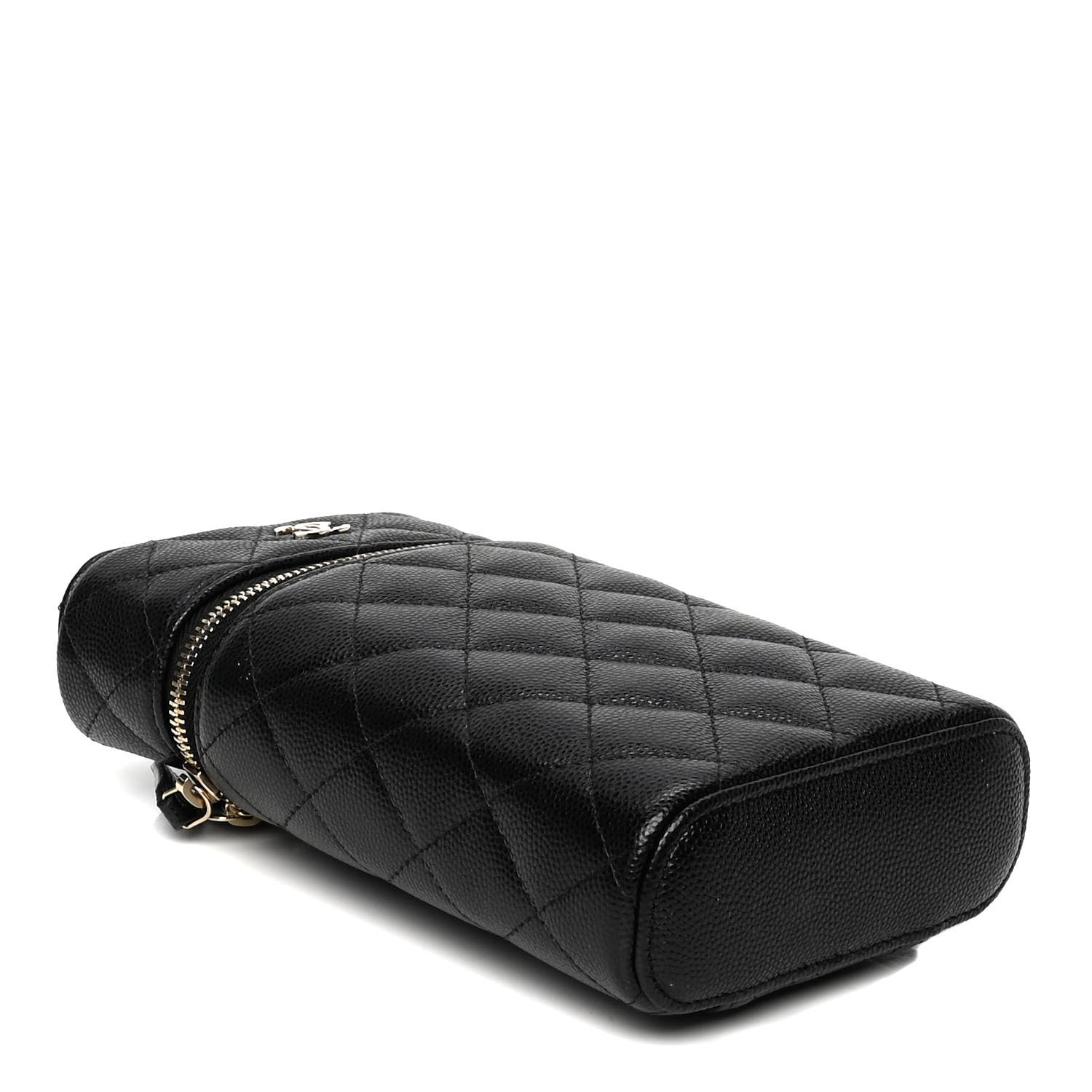 Chanel Caviar Quilted Phone Holder With Chain Black 3 of 4