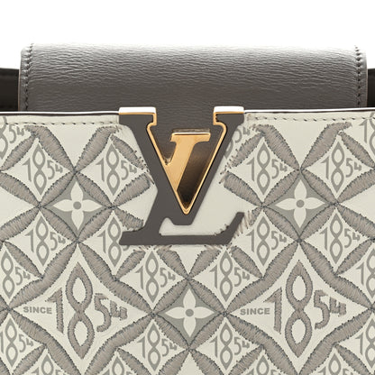 Louis Vuitton Calfskin Since 1854 Embroidered Capucines BB Ecru Taupe 8 of 10