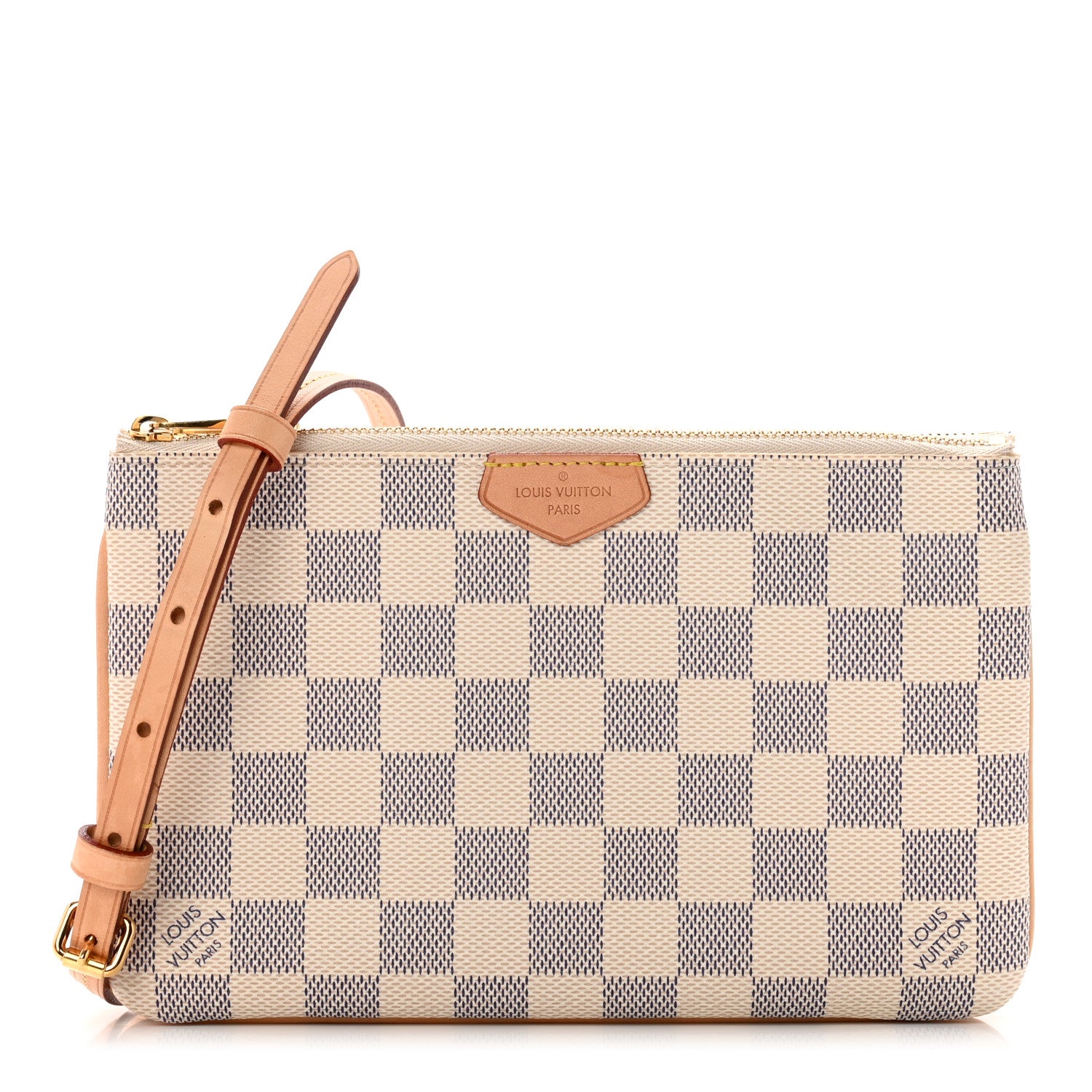 Louis Vuitton Damier Azur Double Zip Pochette 1 of 7