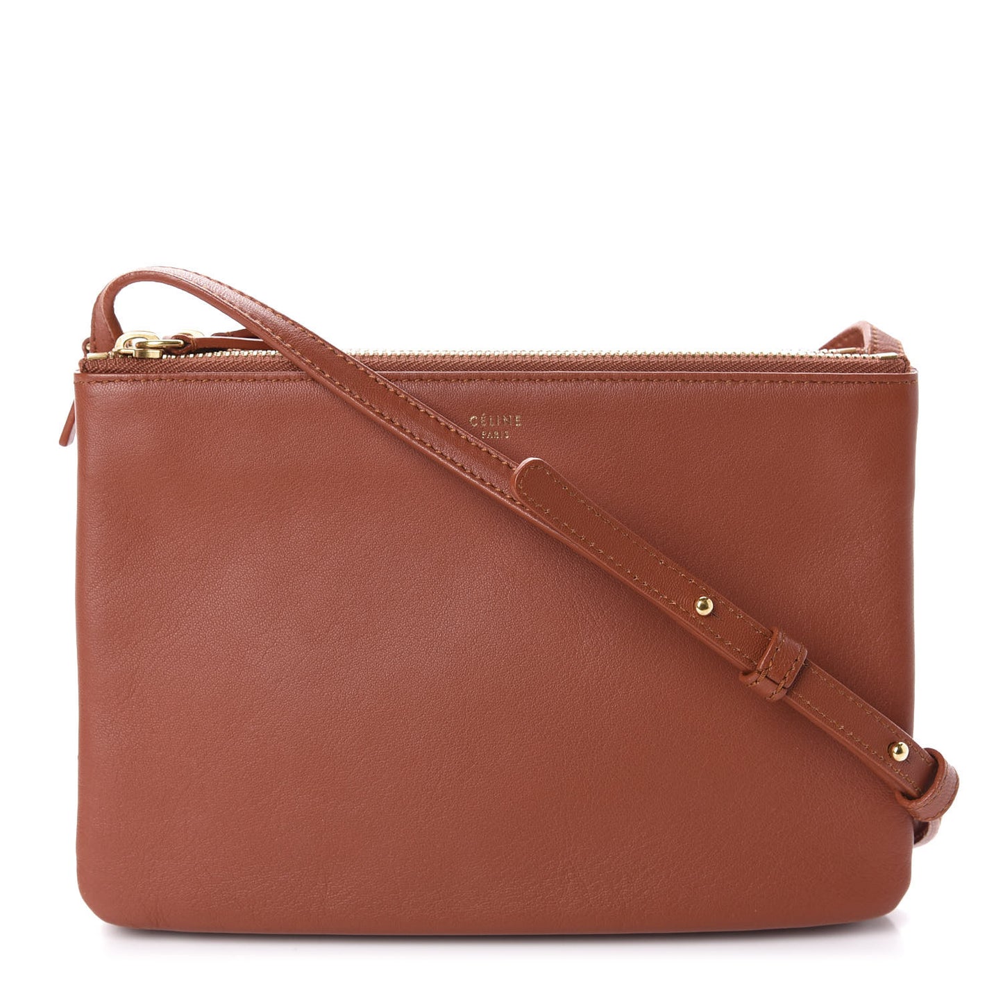 Lambskin Small Trio Crossbody Bag Tan