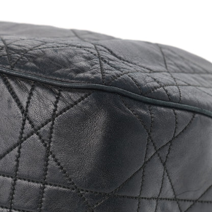 Christian Dior Lambskin Cannage Drawstring Bag Black 6 of 19