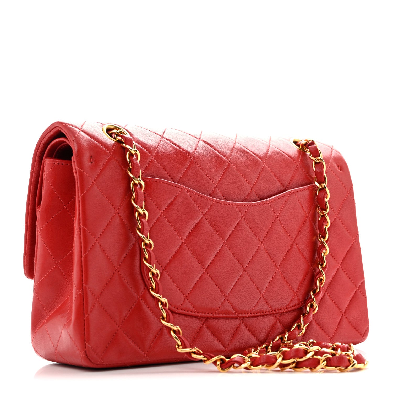 Chanel Lambskin Quilted Medium Double Flap Red 3 of 13