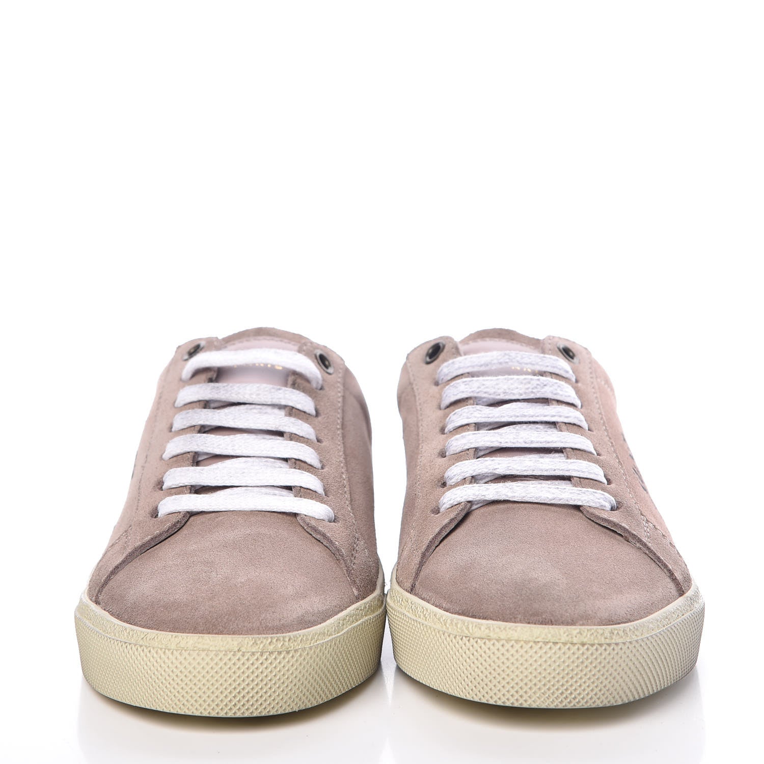 Saint Laurent Distressed Suede Womens Court Classic Sneakers 37 Rose Antique 2 of 10
