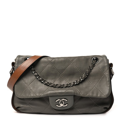 Chanel Calfskin Country Chic Cross Body Flap Grey 1 of 10