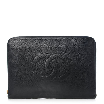 Chanel Caviar Timeless CC Document Portfolio Holder Black 1 of 16
