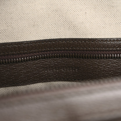 Gucci GG Supreme Monogram Textured Dollar Calfskin Web Medium Savoy Duffle Bag Beige Ebony Fluorescent Orange 7 of 16