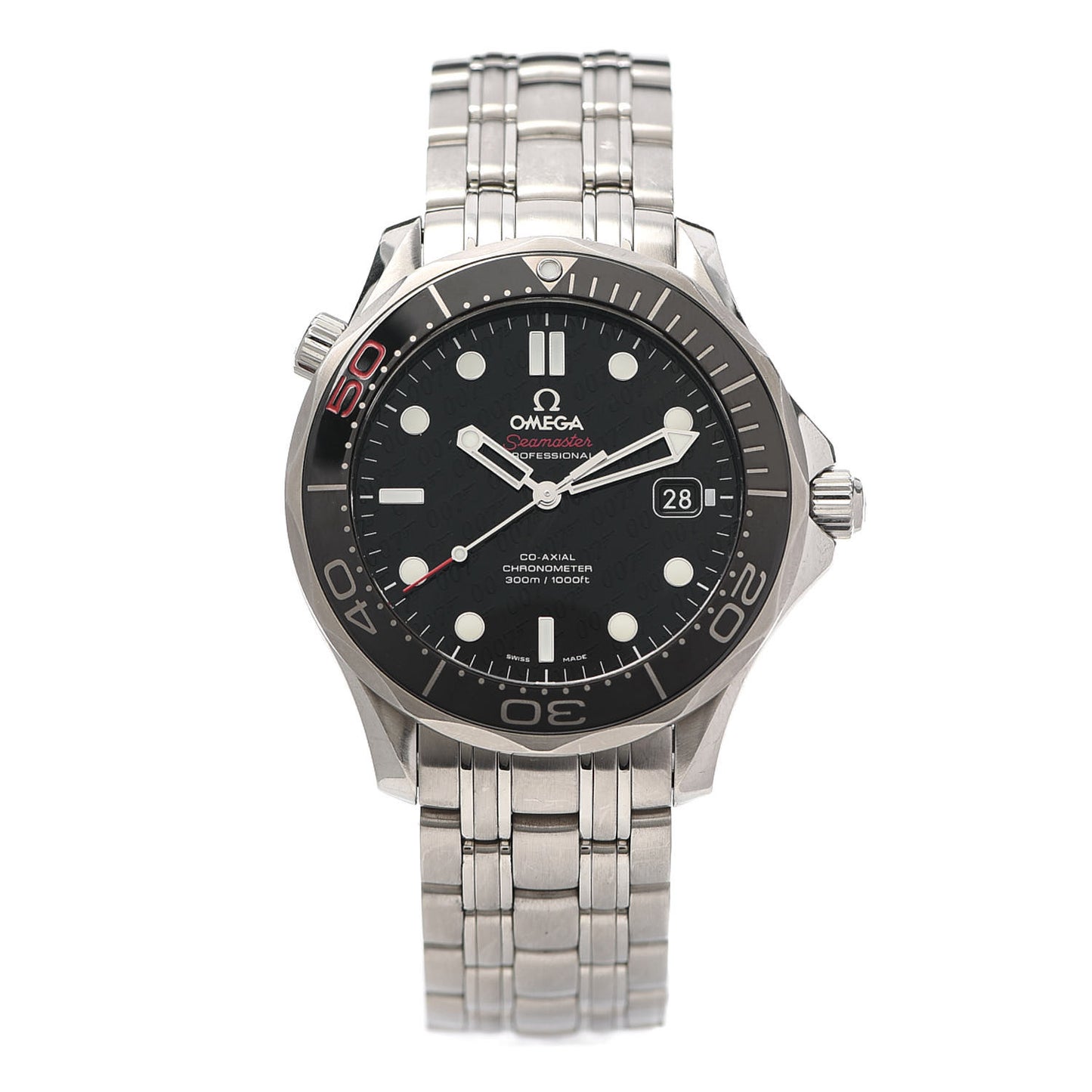 Stainless Steel 41mm Seamaster 007 50th Anniversary Automatic Watch Black 212.30.41.20.01.005