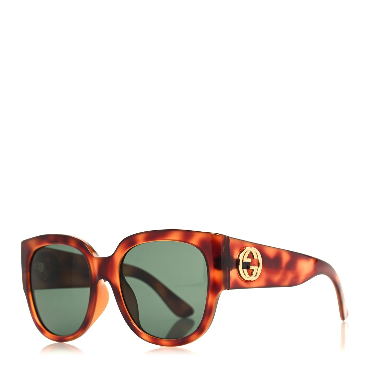 Acetate Square Frame Sunglasses GG0142SA Tortoise