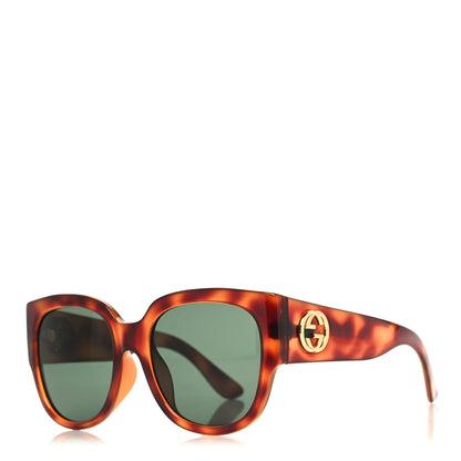 Gucci Acetate Square Frame Sunglasses GG0142SA Tortoise 1 of 8