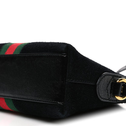 Gucci Suede Patent Web GG Small Ophidia Dome Shoulder Bag Black 10 of 10