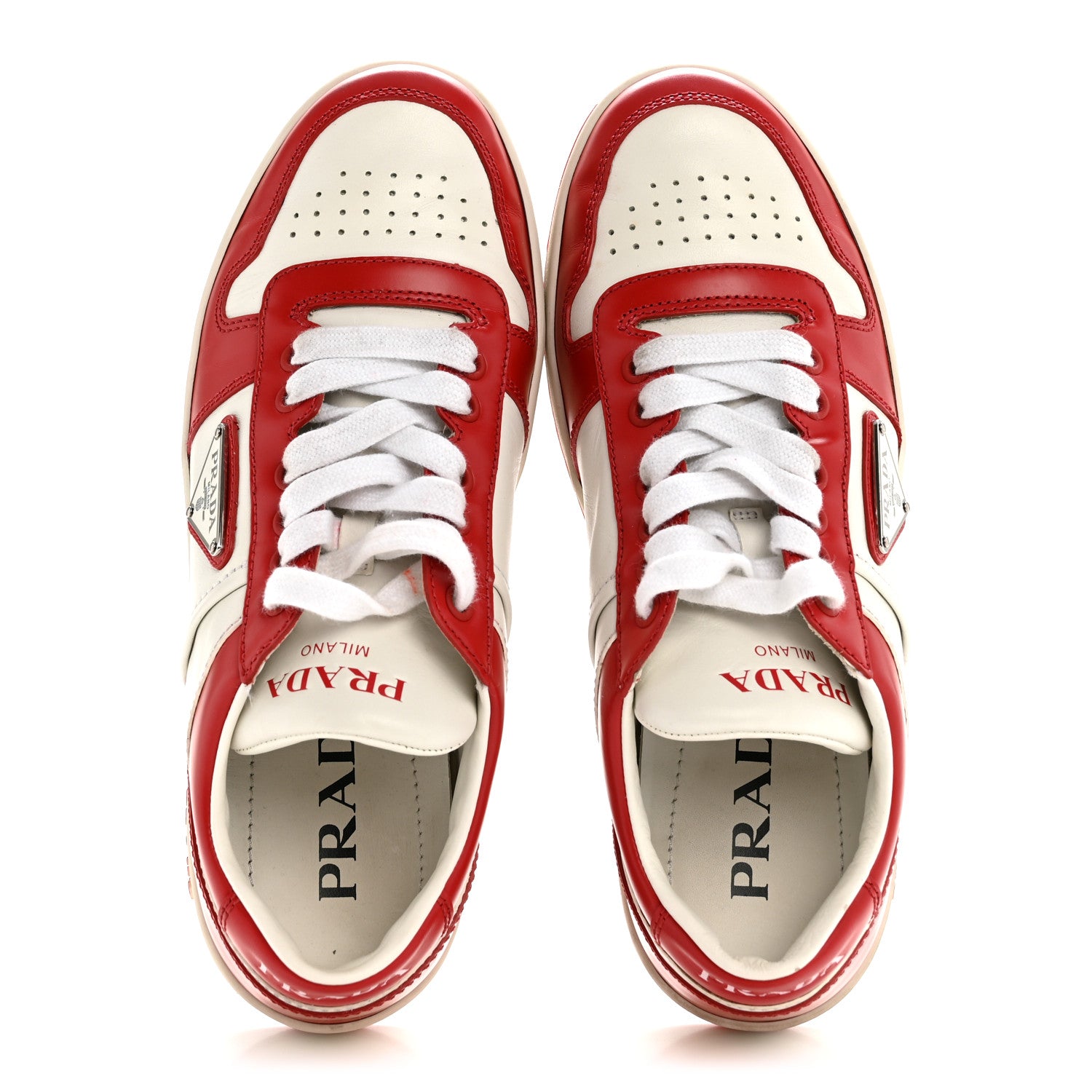 Prada Vitello Sport Spazzolato Rois Triangle Logo Womens Downtown