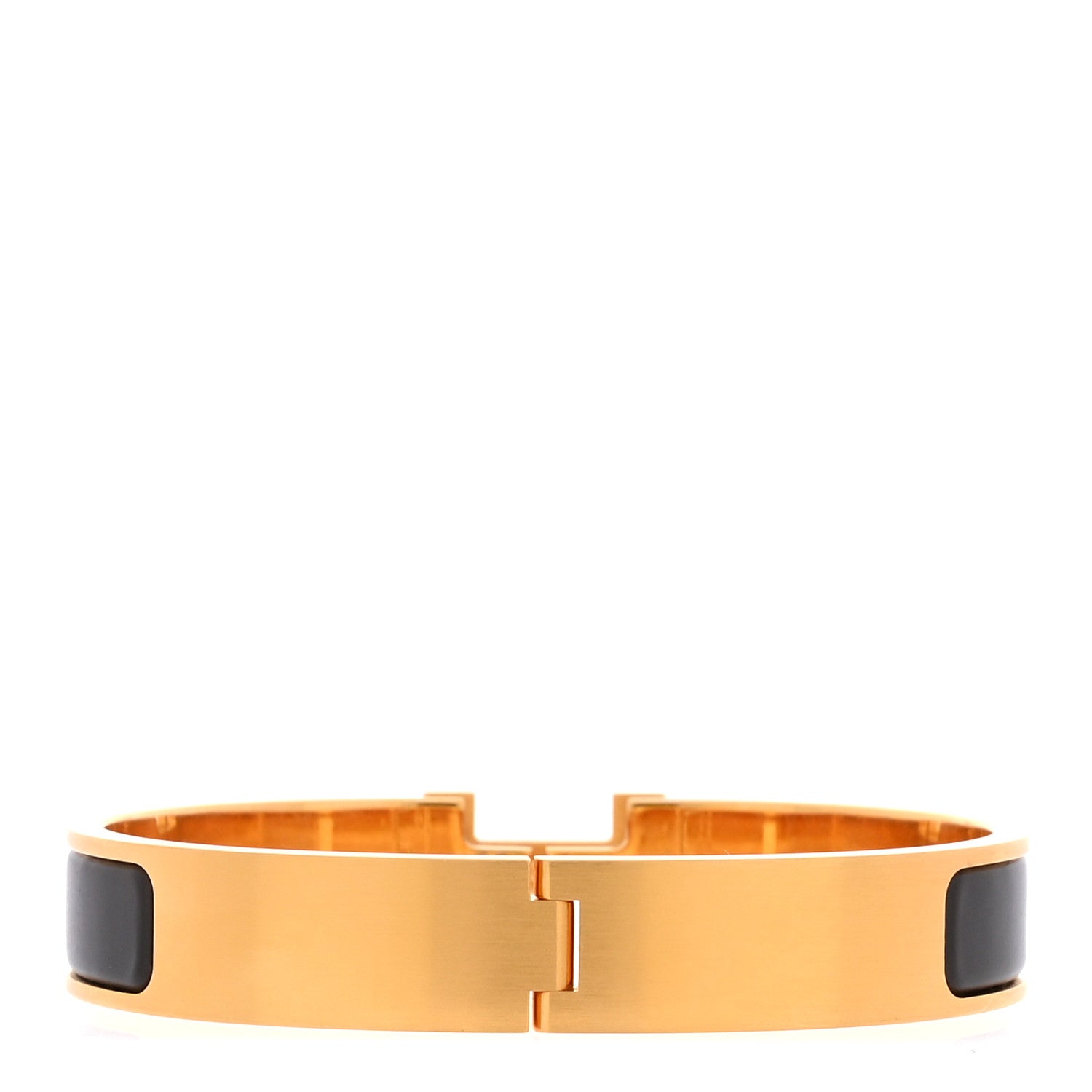 Hermes Matte Enamel Narrow Clic Clac HH Bracelet T5 Black 3 of 5