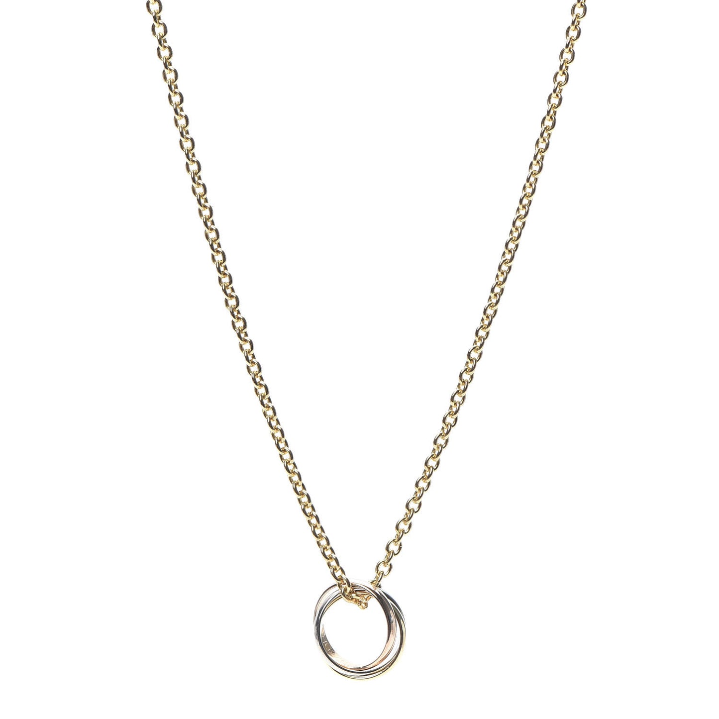 18K Pink Yellow White Gold Baby Trinity Pendant Necklace