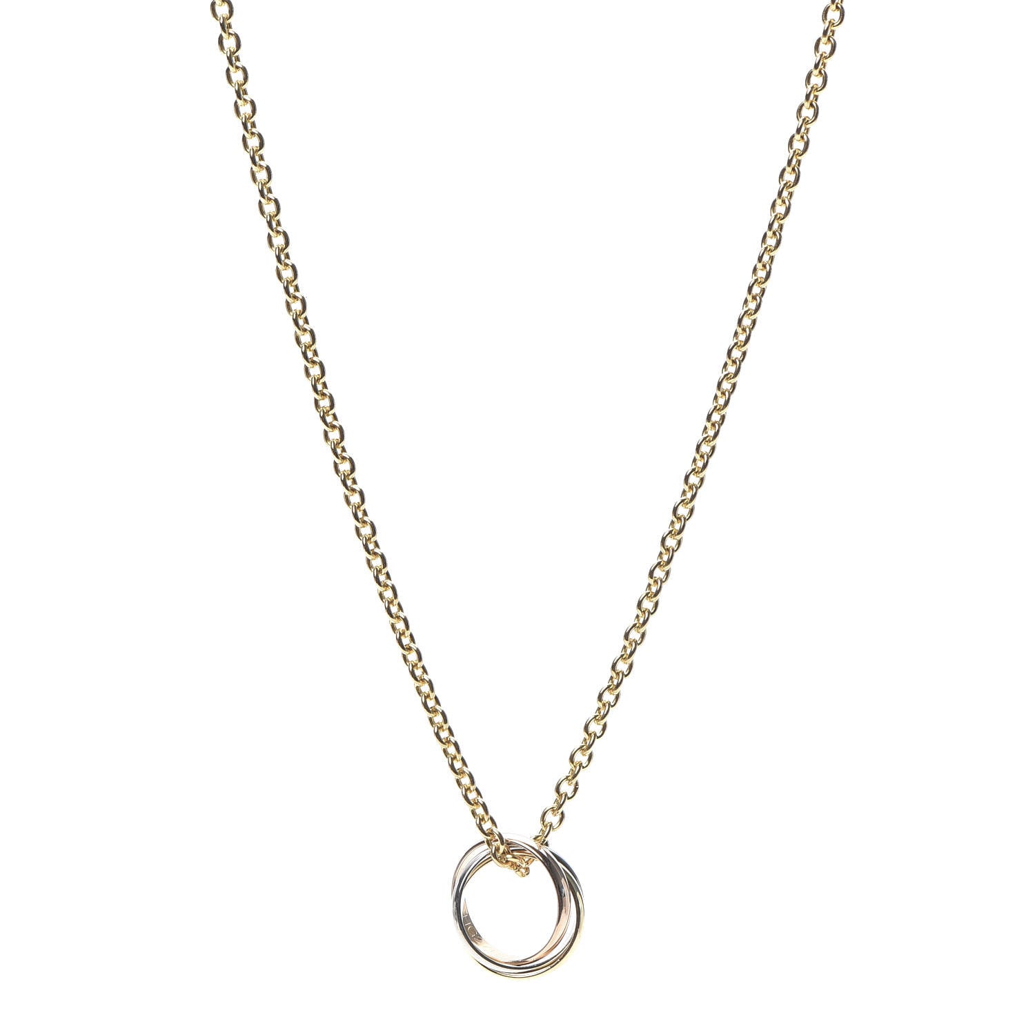 Cartier 18K Pink Yellow White Gold Baby Trinity Pendant Necklace 1 of 7