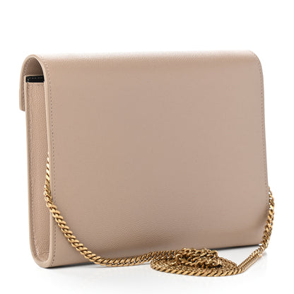Saint Laurent Grain De Poudre Monogram Cassandra Clasp Bag Beige 3 of 8