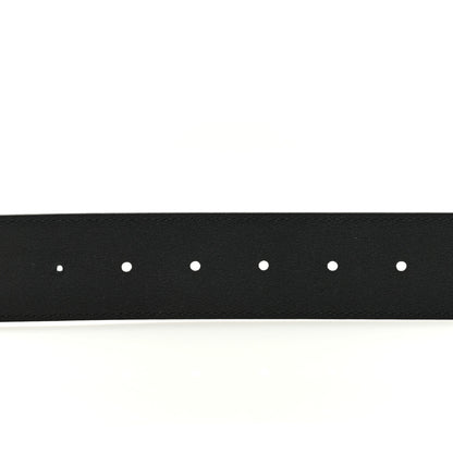 Gucci Textured Dollar Calfskin Nickel Double G 40mm Belt 120 48 Black 4 of 4