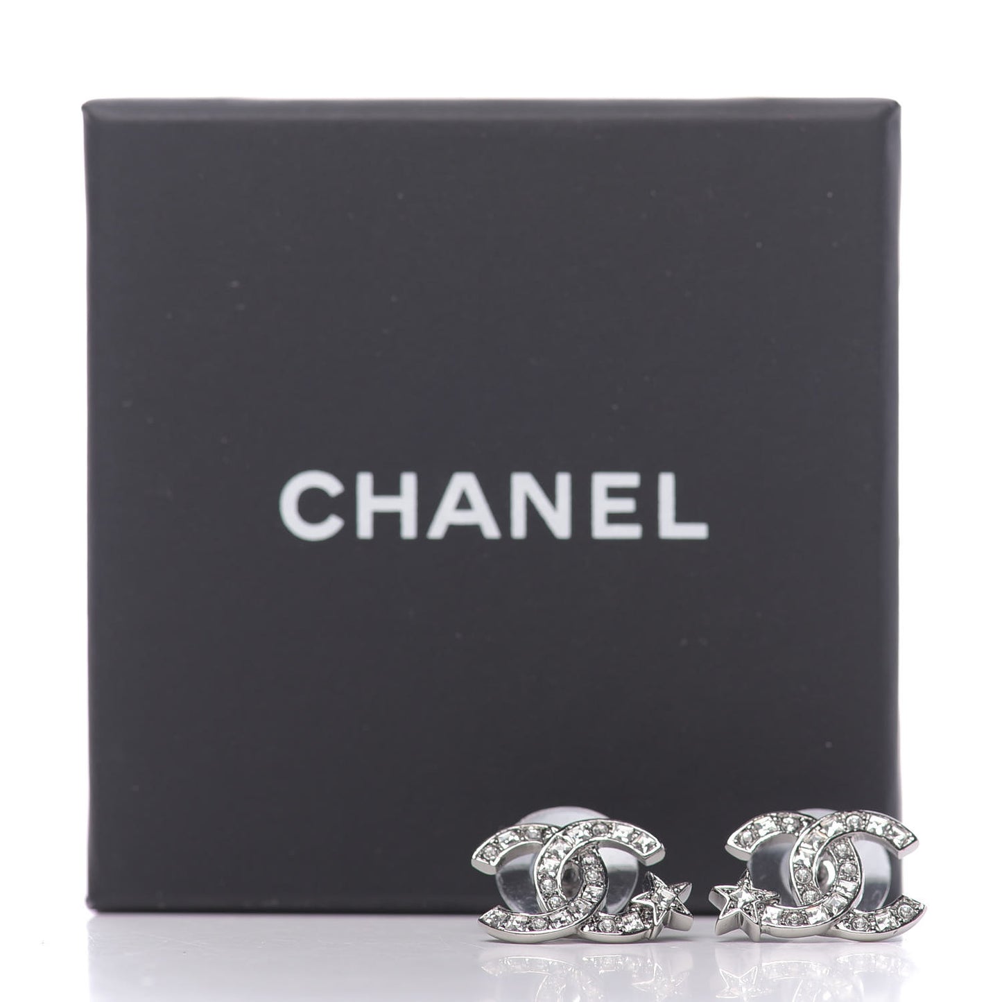 Crystal CC Starfall Earrings Silver