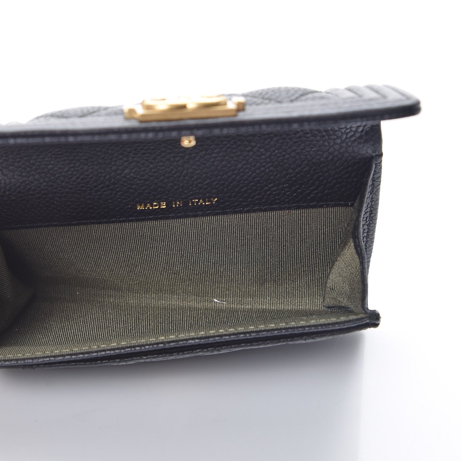 Chanel Caviar Quilted Boy Flap Card Holder Black 5 of 9