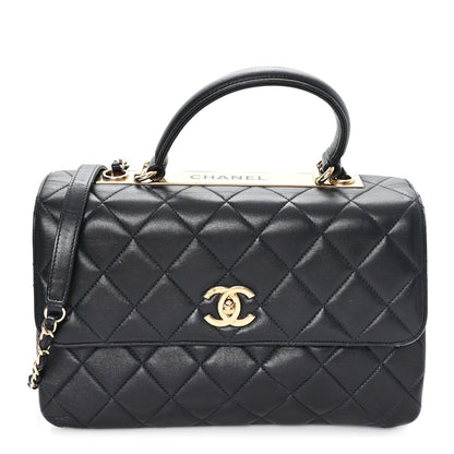 Chanel Lambskin Quilted Medium Trendy CC Flap Dual Handle Bag Black 1 of 13