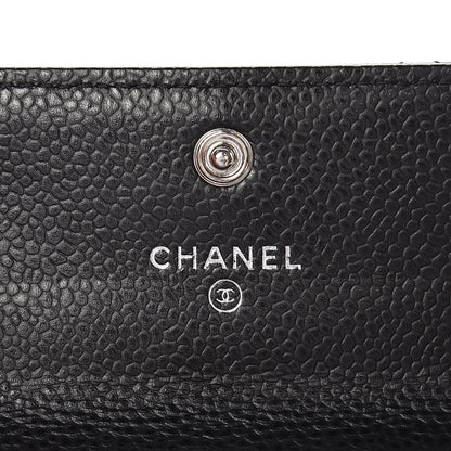 Chanel Caviar Quilted Flap Card Holder Black 6 of 9