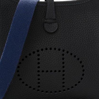 Hermes Taurillon Clemence Evelyne TPM Caban Bleu Saphir 8 of 10